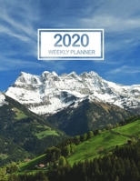 2020 Weekly Planner: January 2020 to December 2020 Weekly and Monthly Planner with One Year Daily Agenda Calendar, 12 Month Snowy Mountains Cover ... Quotes, Holidays, Notes & Vision Board 1699802238 Book Cover