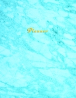 Planner: Personal no dates anytime start planner | Weekly format with to do lists and priorities | Over 2 years worth of planning | Aqua Teal Marble Cover Design 1694859576 Book Cover