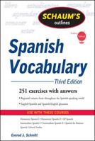 Schaum's Outline of Spanish Vocabulary 0070572275 Book Cover