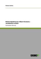 Relativit�tstheorien Albert Einsteins - verst�ndlich erkl�rt 3640772938 Book Cover