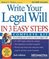 Write Your Legal Will in 3 Easy Steps - US: Everything you need to write a legal will 1551805952 Book Cover