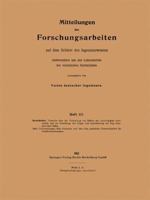 Mitteilungen Uber Forschungsarbeiten: Auf Dem Gebiete Des Ingenieurwesens 3662016850 Book Cover