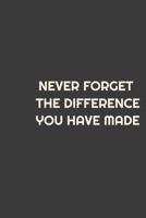 Never Forget The Difference You've Made: An Inspiring Retirement & Appreciation Gift for Professionals and Women Who Have Made a positive and big Impact on People's Lives. B0848SQKMC Book Cover