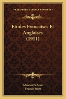 Etudes Francaises Et Anglaises 1161168591 Book Cover