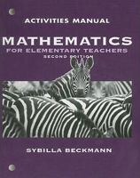 Mathematics for Elementary Teachers, Activities Manual 0321123786 Book Cover