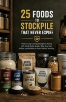 25 Foods to Stockpile That Never Expire: Build a Long-Lasting Emergency Pantry with Shelf-Stable Staples That Stay Safe, Edible, and Reliable for Years Without Spoiling B0GZKF4W6Z Book Cover