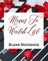 Movies To Watch List - Blank Notebook - Write It Down - Pastel Rose Red Black - Abstract Modern Contemporary Unique Art 1034284525 Book Cover