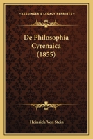 de Philosophia Cyrenaica 1141779145 Book Cover