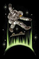 Skating Astronaut: Graph Paper 5x5 Notebook for people who love the far reaches of the galaxy 1079548157 Book Cover