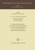Erweiterung der Bandbreite von fluidischen Operationsverstärkern für die Meß- und Regelungstechnik durch den Einsatz spezieller Phasenkompensationsnetzwerke 3531029320 Book Cover