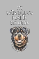 My Rottweiler's Health Records: Dog Record Organizer and Pet Vet Information For The Dog Lover 1654250996 Book Cover