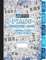 Piano Homework Book and Practice Tracker (Blue) 1943821127 Book Cover