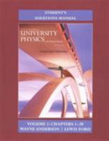 Student's Solution Manual for University Physics with Modern Physics Volume 1 (Chs. 1-20) 0133981711 Book Cover