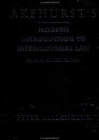 Akehurst's Modern Introduction to International Law 041511120X Book Cover