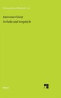 Immanuel Kant in Rede und Gespräch (Philosophische Bibliothek 329) 3787309195 Book Cover