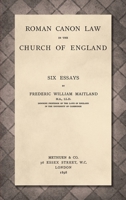 Roman Canon Law in the Church of England: Six Essays 1016682948 Book Cover