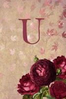 U: Initial roses floral line notebook jotter 1080095985 Book Cover