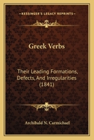 Greek Verbs 1165383535 Book Cover
