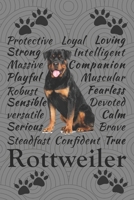 Rottweiler: Your Devoted Loyal Four Legged Companion | Handy 120 Page Lined Journal Notebook With Convenient Date Line On Top Of Each Page | Great Gift For Any Rottie Lover/Owner 1692234390 Book Cover