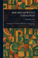 Macmillan & Co.'s Catalogue 1023348993 Book Cover