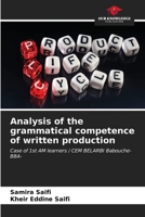 Analysis of the grammatical competence of written production 6206959694 Book Cover