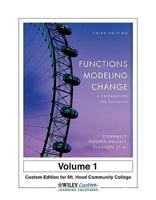 Functions Modeling Change : A Preparation for Calculus [Volume 1] Custom Edition for Mt. Hood Community College 0470919345 Book Cover