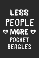 Less People More Pocket Beagles: Lined Journal, 120 Pages, 6 x 9, Funny Pocket Beagle Gift Idea, Black Matte Finish (Less People More Pocket Beagles Journal) 1673432735 Book Cover