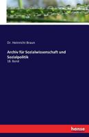 Archiv Fur Sozialwissenschaft Und Sozialpolitik 3741185876 Book Cover