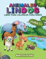 Animales Lindos Libro Para Colorear Para Ni�os 3-6 A�os: Ni�os peque�os, jard�n de infancia y edad preescolar, animales salvajes y dom�sticos 0717824047 Book Cover