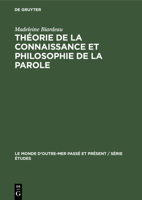 Théorie de la Connaissance Et Philosophie de la Parole: Dans Le Brahmanisme Classique 3112308239 Book Cover