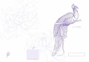 Purple le Paon Sketchbook (7x10 Inch): Vintage Peacock Chrysanthemum Blank Journal Notebook (full Size) for Office or School 1956016309 Book Cover