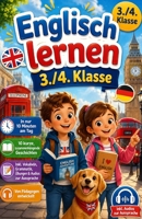 Englisch lernen 3./4. Klasse: In nur 10 Minuten am Tag spielerisch Englisch lernen | 10 kurze, zusammenhängende Geschichten | Inkl. Vokabeln, ... | Von Pädagogen entwickelt (German Edition) B0H8HYR147 Book Cover
