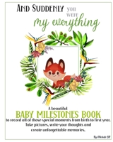 Baby Milestones: A Beautiful Baby Milestones Book to Record All Of Those Special Moments From Birth to First Year. Take Pictures, Write Your Thoughts And Create Unforgettable Memories. 1710046740 Book Cover