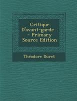 Critique d'Avant-Garde... 2019167271 Book Cover