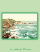 2020 Weekly Planner: Paperback Journal Style Calendar with Light Green Ocean Cliff Side 1654754811 Book Cover