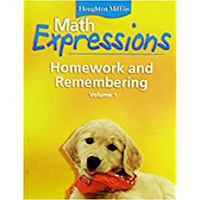 Math Expressions: Hmewk&rembr Consm Lk V1 0618641068 Book Cover