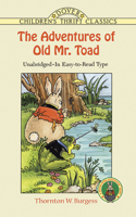 The Adventures of Old Mr. Toad 0486403858 Book Cover