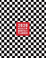 2020 Weekly Monthly Planner: 80s 90s Black and White Checked Pattern Agenda Calendar and Organizer 1696232384 Book Cover