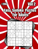 Easy sudoku puzzles for adults Vol 2: easy puzzles and brain games for adults, one sudoku puzzles per page ,sudoku puzzle book for adults easy to ... book of sudoku, 8.5 x 11 inches, 250 pages B08WZBYXL9 Book Cover