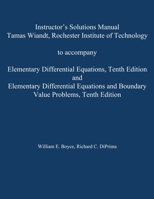 Instructor's Solution Manual to Accompany Elementary Differential Equations and Elementary Differential Equations W/ Boundary Value Problems 0470458348 Book Cover