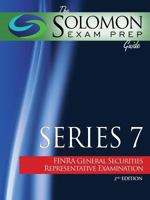 The Solomon Exam Prep Guide: Series 7 - FINRA General Securities Representative Examination 1610070984 Book Cover