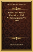 Hermann Schubert: Auslese Aus Meiner Unterrichts- Und Vorlesungspraxis. Band 3 1160802882 Book Cover