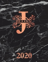 Jillian: 2020. Personalized Name Weekly Planner Diary 2020. Monogram Letter J Notebook Planner. Black Marble & Rose Gold Cover. Datebook Calendar Schedule 1708213066 Book Cover