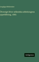 Öfversigt öfver utländska afdelningens uppställning, 1885 3563901988 Book Cover
