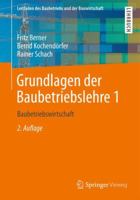 Grundlagen Der Baubetriebslehre 1 383481363X Book Cover