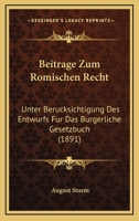 Beitrage Zum Romischen Recht 3743649837 Book Cover