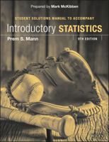 Introductory Statistics Student Solutions Manual 1119148294 Book Cover