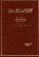 Civil Procedure: Cases, Problems and Exercises (American Casebook Series) 0314155473 Book Cover