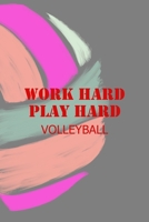 Work Hard Play Hard Volleyball: All Purpose 6x9 Blank Lined Notebook Journal Way Better Than A Card Trendy Unique Gift Colors Ball Volleyball 1708399976 Book Cover