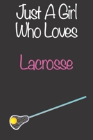 Just A Girl Who Loves Lacrosse: Gift Notebook for Lacrosse Lovers, Great Gift for a Girl who likes Ball Sports, Christmas Gift Book for Lacrosse Player and Coach, Journal to Write in and Lined Noteboo 1676808639 Book Cover